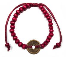 Bracelets Feng shui de Bali Bracelets Fend shui - Rouge