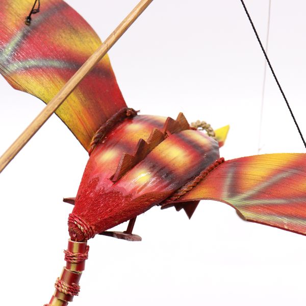 Dragons en bois de cocotier Dragon rouge - 37cm