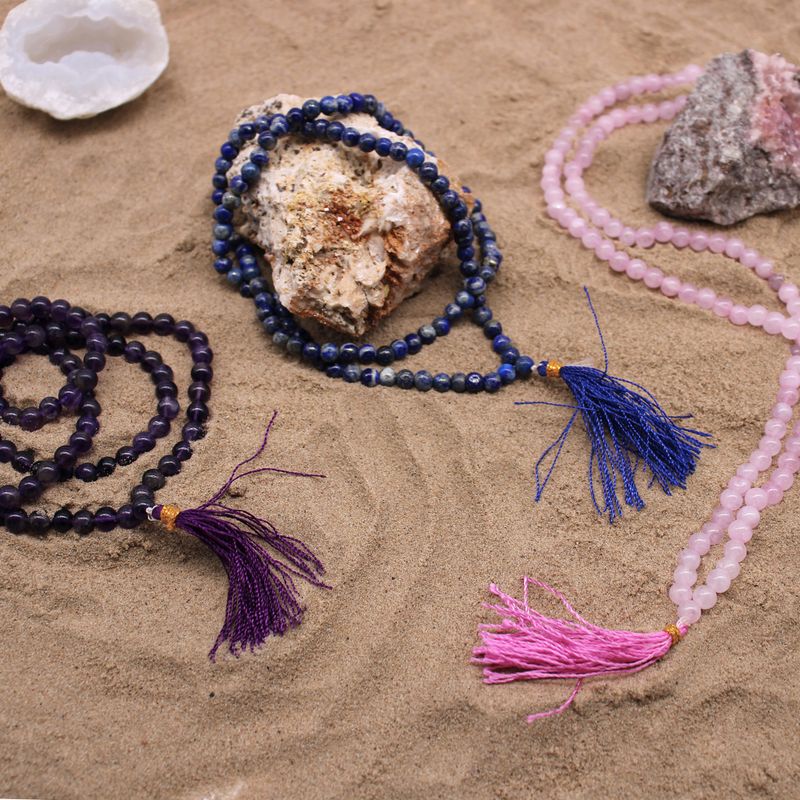 Mala tibétain Mala avec 108 perles - Lapis