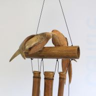 Carillons à vent sauvages 2 oiseaux en noix de coco
