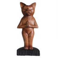 Chats Yoga sculptés à la main En position - debout