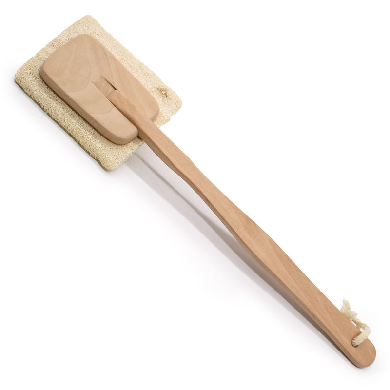 Brosse Loofah avec poignée longue