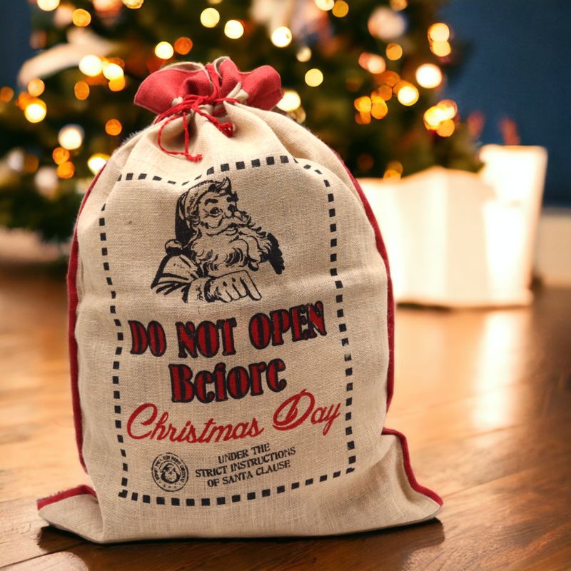 Sacs en jute de Noël "Do Not Open Before"