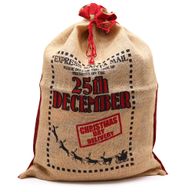Sacs en jute de Noël "25th December"
