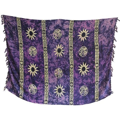 Bali Celtic Sarongs - Sun Symbols (4 Couleurs)
