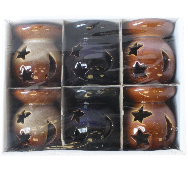 Brûleurs à Huile Yin-Yang Etoile et Lune (6 Assortis)