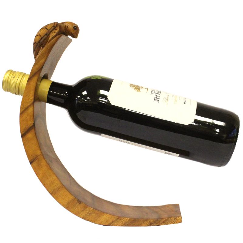 Porte bouteilles en bois de Suar Tortue