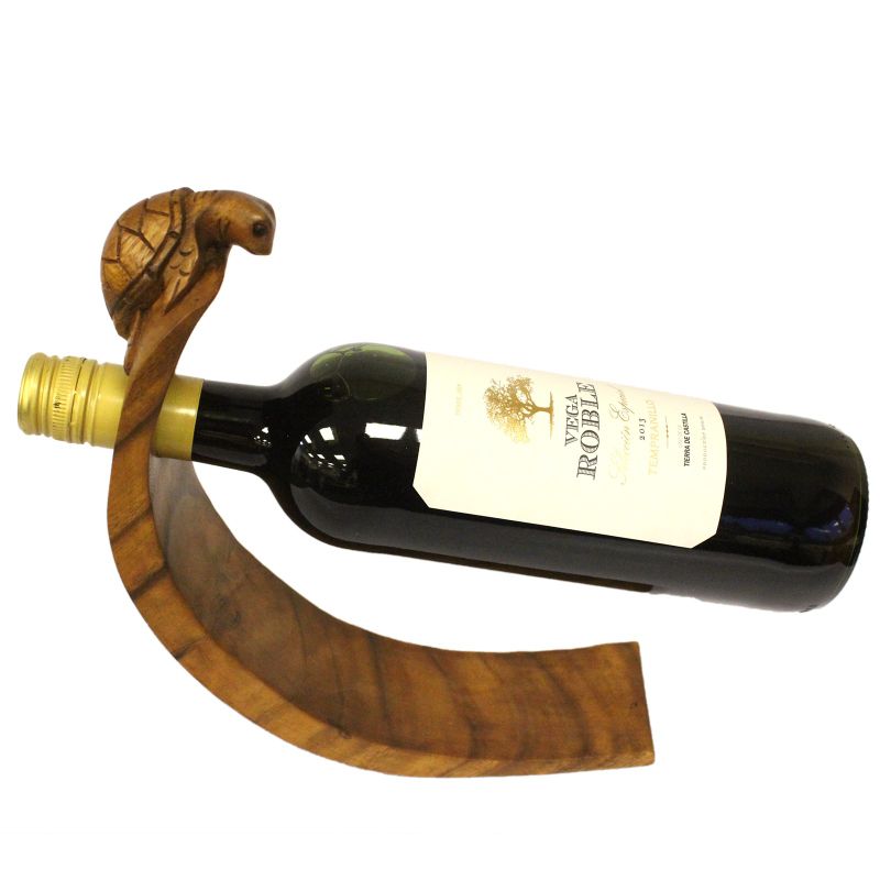 Porte bouteilles en bois de Suar Tortue
