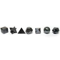 Ensemble Géométrique d'Agate Noire (7 pièces)