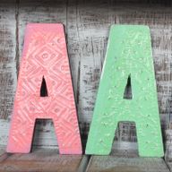 Lettres multi couleurs - Couleurs assorties -Lettre "A" - 15cm