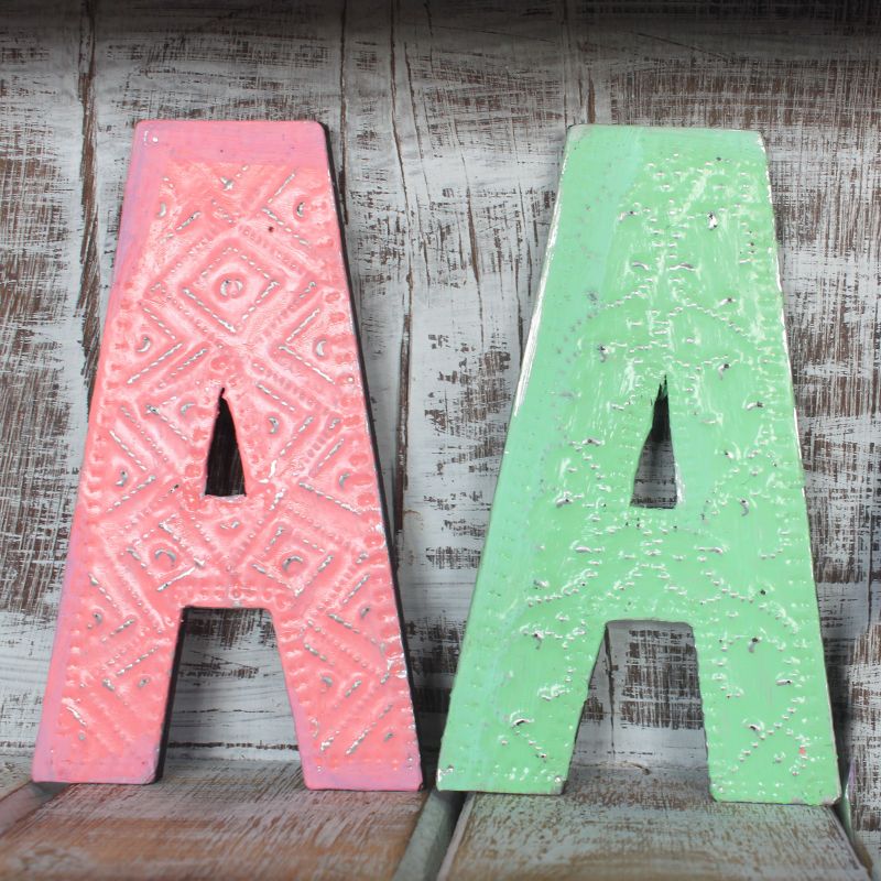 Lettres multi couleurs - Couleurs assorties -Lettre "A" - 15cm