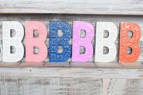 Lettres multi couleurs - Couleurs assorties -Lettre "B" - 15cm