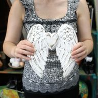 Ailes d’ange artisanales - Coeur - 24cm