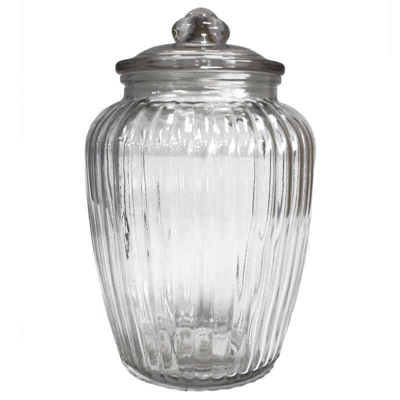 Bonbonnière en Verre- Grande Forme Citrouille 15x24.5cm