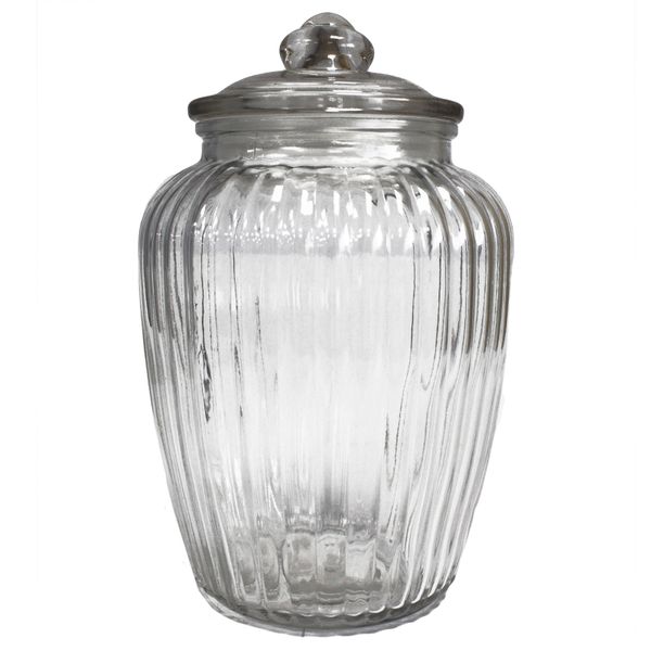 Bonbonnière en Verre- Grande Forme Citrouille 15x24.5cm