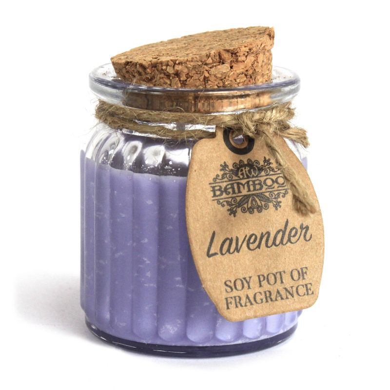 Bougies en pot à la cire de soja - Lavande