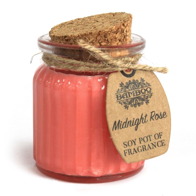 Bougies en pot à la cire de soja - Rose de minuit