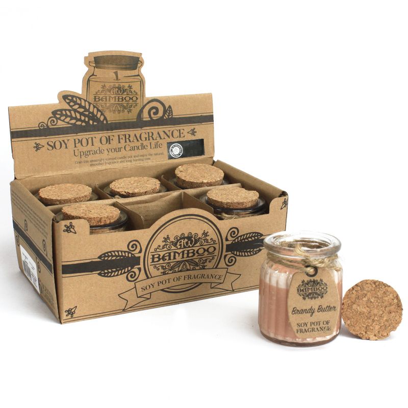 Bougies en pot à la cire de soja - Beurre de Brandy