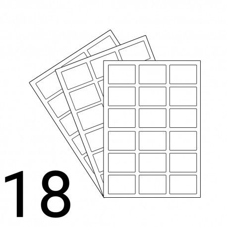 Kraft Marron - 18 Étiquettes A4 Bords Ronds