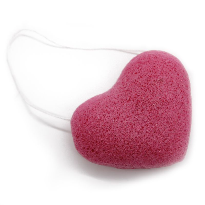 Eponge Traditionelle Konjac Coeur - Rose