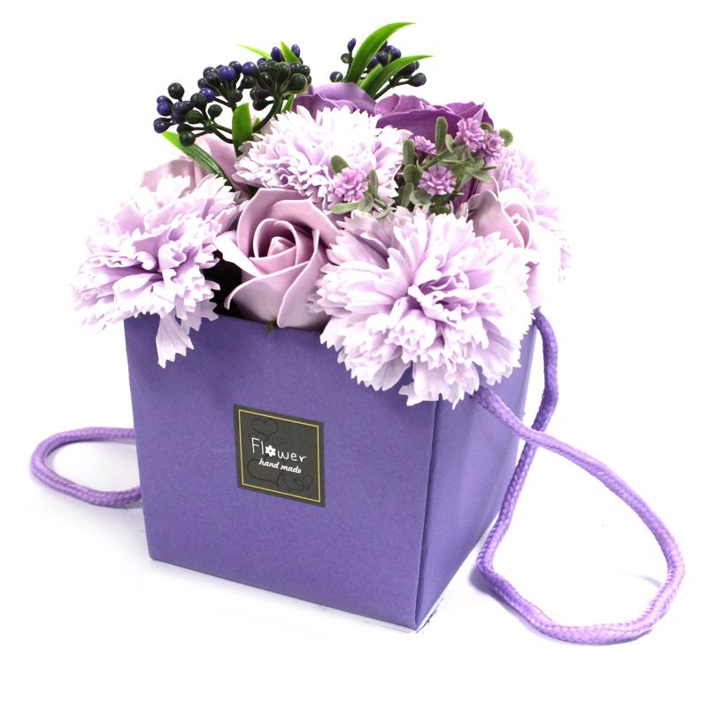 Bouquet de Fleurs de Bain - Roses et œillets Lavande - Spécial