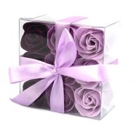 Boîtes de 9 Roses de Savon - Lavande