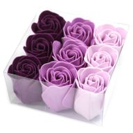 Boîtes de 9 Roses de Savon - Lavande