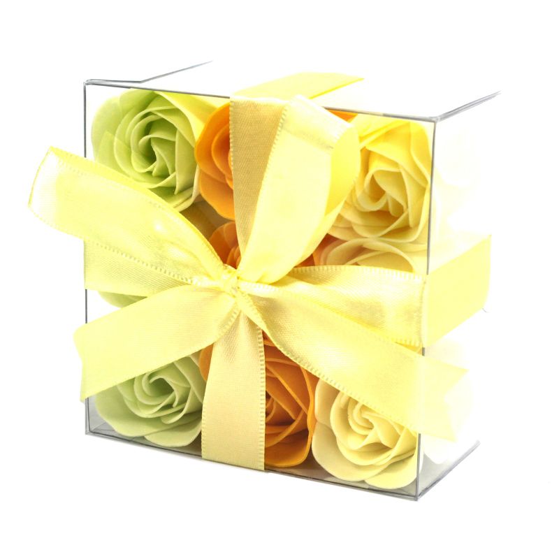 Boîtes de 9 Roses de Savon - Lavande