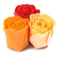 Boîtes de 9 Roses de Savon - Pêche