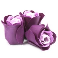 Boîtes de 3 Roses de Savon Boîte Coeur - Lavande