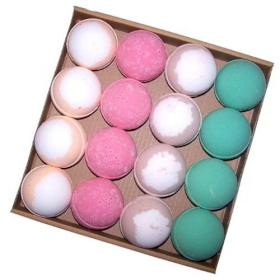 16x Boules de bain Jumbo - 180g Mix festif de boules de bain