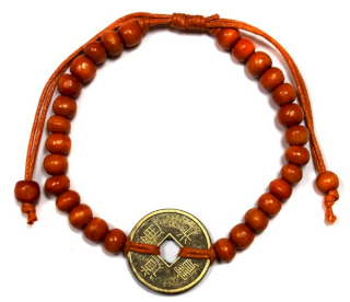 5x Bracelets Feng shui de Bali Bracelets Fend shui - Orange