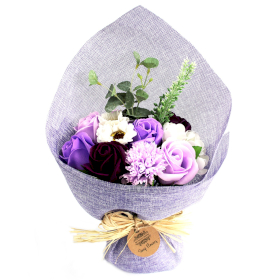 6x Bouquets de fleurs de savon - Violet