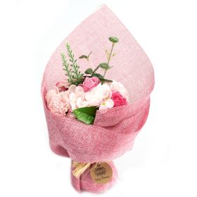 6x Bouquets de fleurs de savon- Rose