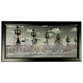 Cadre 3D 23x50cm - 5 Vélos