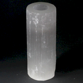 Bougeoir Sélénite Cylindre - 20 cm