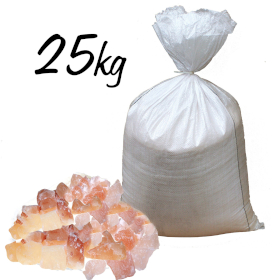 Sels de bain rose de l\'Himalaya en morceaux - sac de 25 kg