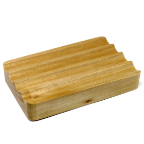 6x Porte-savon en Bois d\'Hemu - Ondulé