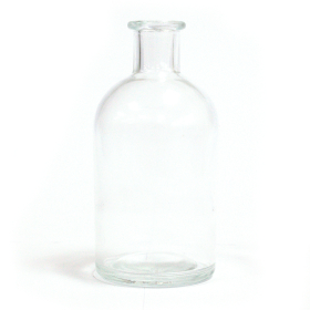 6x 250 mL Bouteilles Diffuseur Antique Ronde - Transparente (bouchons vendus séparément)