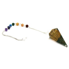 Pendule Orgonite de Puissance Chakra - Fleur de Vie