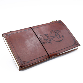 Carnet en Cuir - Soit le changement - Marron