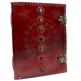 Extra Large Carnet en Cuir - 7 Chakra 25x32.5 cm (200 pages)