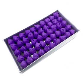 50x Fleurs de Savon pour Bouquet - Tulipe Medium - Lavande