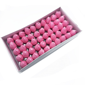 50x Fleurs de Savon pour Bouquet - Tulipe Medium - Rose