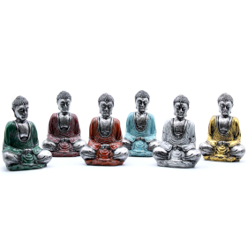 6x Mini Boudha Argenté (Assortis)