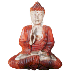 Statue Bouddha Sculptée Main 30cm - Accueil