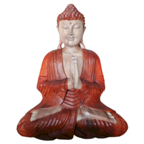 Statue Bouddha Sculptée Main 40cm - Accueil