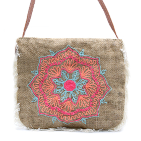 Sac à Franges Brodé - Mandala