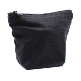 12x Trousse de Toilette Cotton Noir 10 oz - Mini Pouch