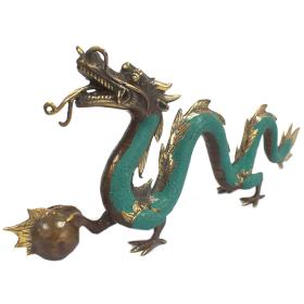 Fengshui - Gros Dragon avec boule - 45cm